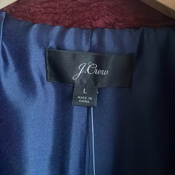 J.Crew Plush Fleece Excursion Vest Crimson Maple - Picture 9 of 13